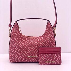 Michael Kors Ember Small Messenger Shoulder Crossbody Bag and Card Holder Set